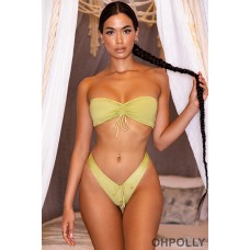 Oh Polly Bandeau Bikini Top in Green