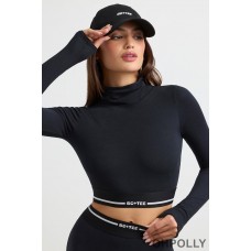 Oh Polly Baseball Cap in Black