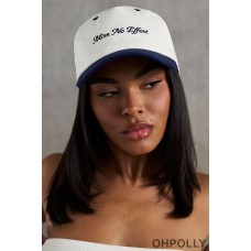 Oh Polly Baseball Cap in White