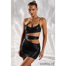 Oh Polly Cut Out Mini Dress in Black