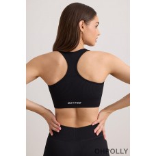 Oh Polly FlexiRib Wide Strap Sports Bra in Black