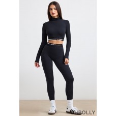 Oh Polly High-Waist Leggings in Black