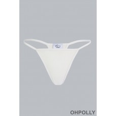 Oh Polly Mid-Rise Seamless Thong in Ivory