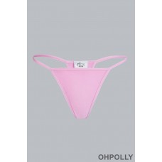 Oh Polly Mid-Rise Seamless Thong in Violet Pink