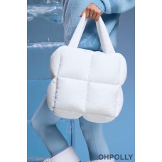 Oh Polly Quilted Puffer Bag in White