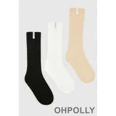 Oh Polly Slouchy Rib Sock Bundle in Neutral