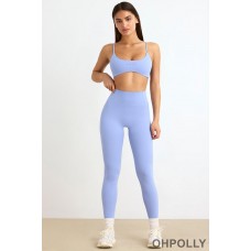 Oh Polly Soft Active Leggings in Lavender Blue