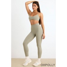 Oh Polly Soft Active Leggings in Mineral