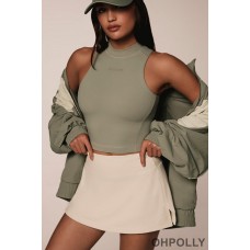 Oh Polly Soft Active Mini Skort in Bone