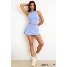 Oh Polly Soft Active Mini Skort in Lavender Blue