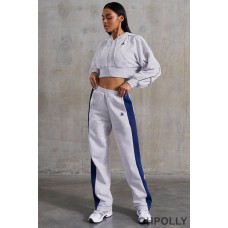 Oh Polly Wide Leg Sweatpants in Heather Grey