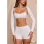 Oh Polly High Waist Hot Pant Shorts in White